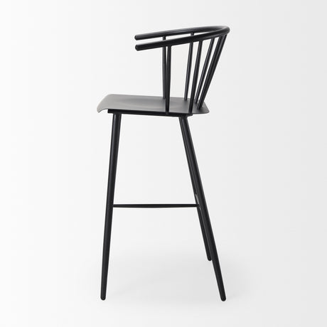 Colin Black Metal Bar Stool from Mercana - Luna Furniture