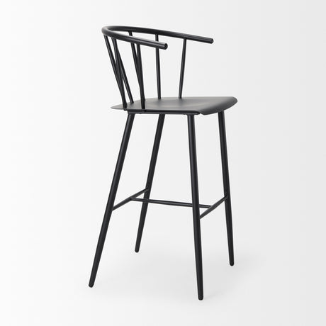Colin Black Metal Bar Stool from Mercana - Luna Furniture