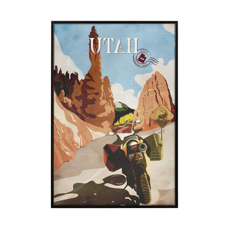 Utah Go USA (SM) by Mercana Studio a Hand Embellished Decograph Framed Art Print from Mercana - Luna Furniture
