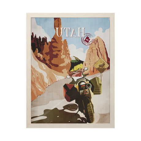 Utah Go USA (L) by Mercana Studio a Hand Embellished Decograph Framed Art Print from Mercana - Luna Furniture