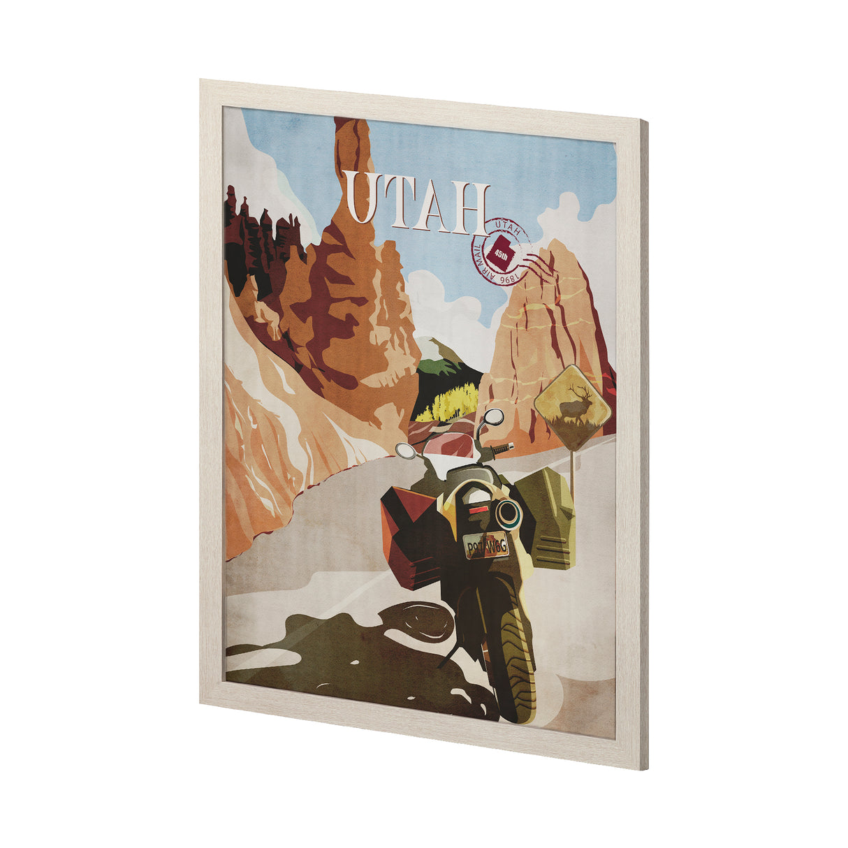 Utah Go USA (L) by Mercana Studio a Hand Embellished Decograph Framed Art Print from Mercana - Luna Furniture