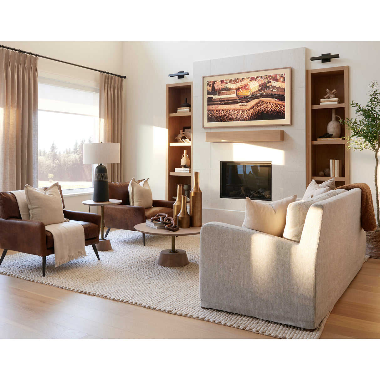 Denly II 92.5 X 38.25 X 34.5 Frost Gray Slipcover Three Seater Sofa from Mercana - Luna Furniture