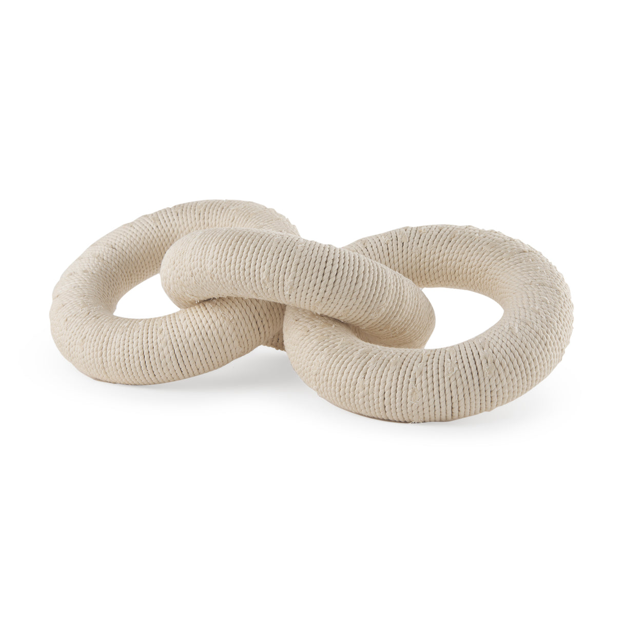 Alize Cotton Rope Wrapped Solid Wood Circular Chain Link Decorative Object from Mercana - Luna Furniture