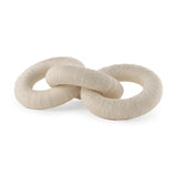 Alize Cotton Rope Wrapped Solid Wood Circular Chain Link Decorative Object from Mercana - Luna Furniture