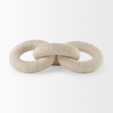 Alize Cotton Rope Wrapped Solid Wood Circular Chain Link Decorative Object from Mercana - Luna Furniture