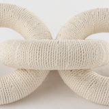 Alize Cotton Rope Wrapped Solid Wood Circular Chain Link Decorative Object from Mercana - Luna Furniture