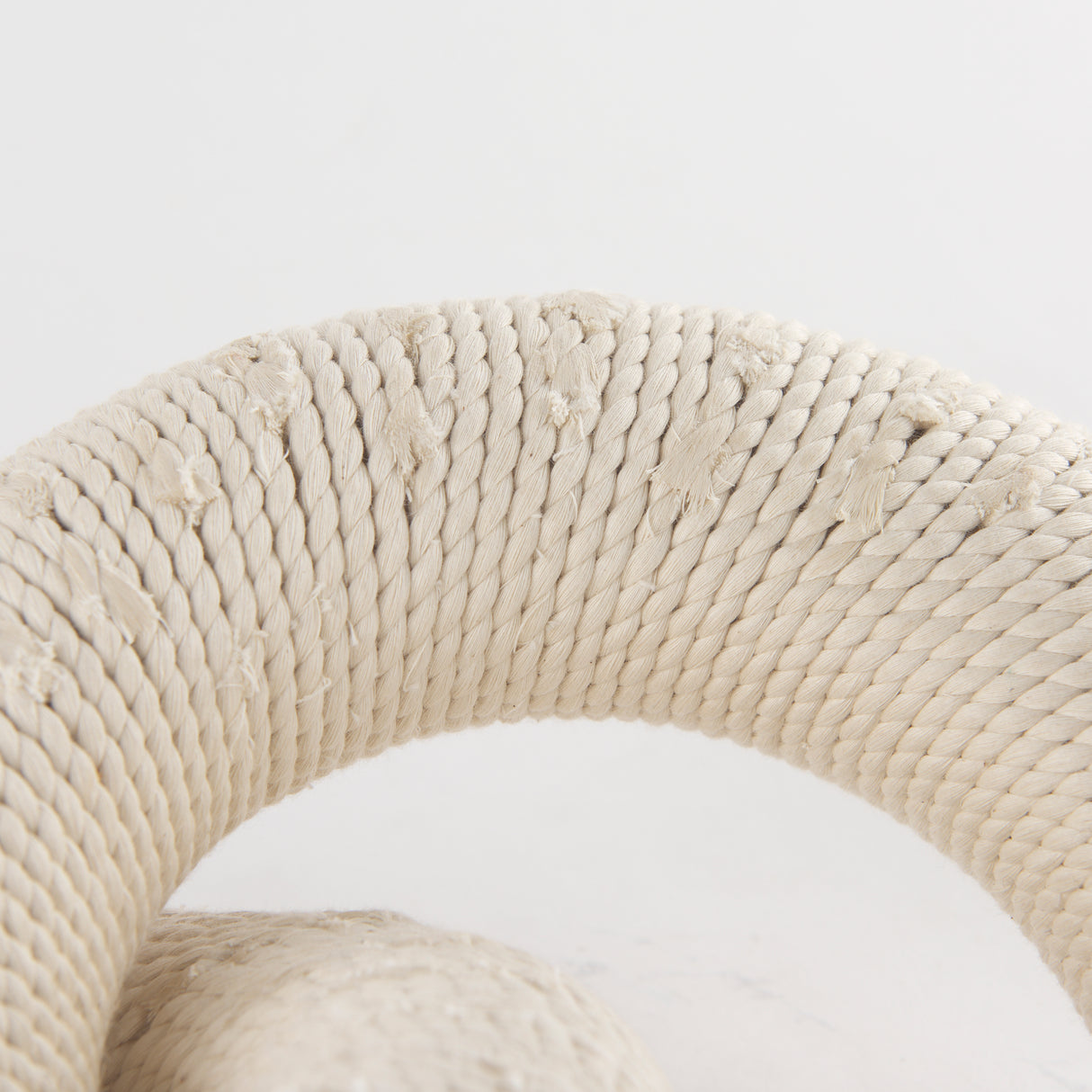 Alize Cotton Rope Wrapped Solid Wood Circular Chain Link Decorative Object from Mercana - Luna Furniture