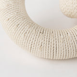 Alize Cotton Rope Wrapped Solid Wood Circular Chain Link Decorative Object from Mercana - Luna Furniture