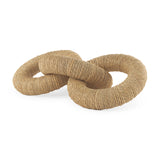 Alize Jute Wrapped Solid Wood Circular Chain Link Decorative Object from Mercana - Luna Furniture