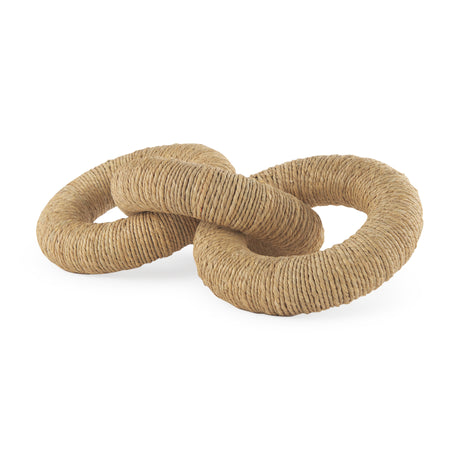 Alize Jute Wrapped Solid Wood Circular Chain Link Decorative Object from Mercana - Luna Furniture