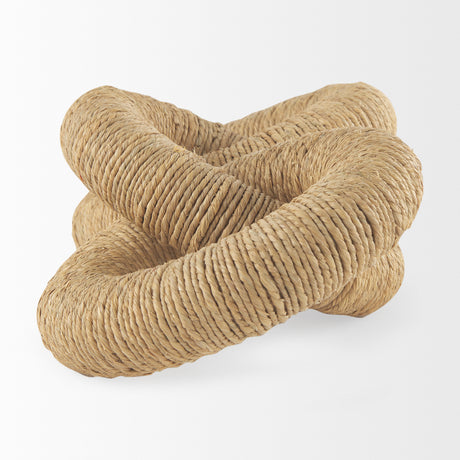 Alize Jute Wrapped Solid Wood Circular Chain Link Decorative Object from Mercana - Luna Furniture