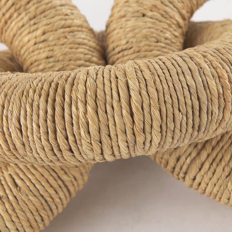 Alize Jute Wrapped Solid Wood Circular Chain Link Decorative Object from Mercana - Luna Furniture