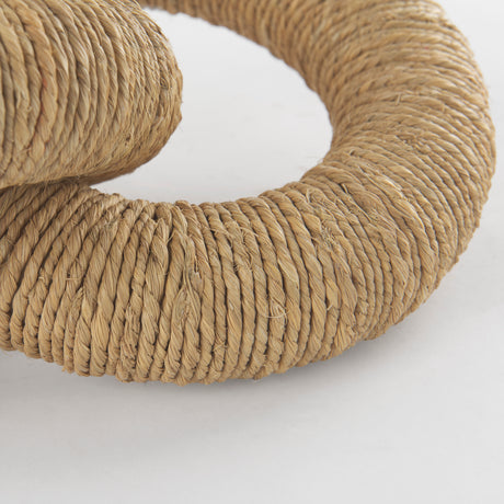 Alize Jute Wrapped Solid Wood Circular Chain Link Decorative Object from Mercana - Luna Furniture