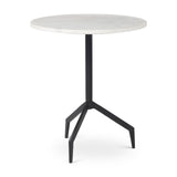 Serre Marble Top 3 Prong Black Metal Base End Table from Mercana - Luna Furniture