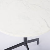 Serre Marble Top 3 Prong Black Metal Base End Table from Mercana - Luna Furniture