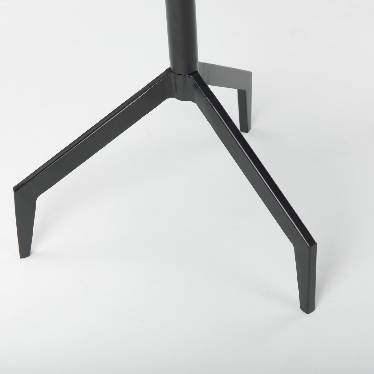 Serre Marble Top 3 Prong Black Metal Base End Table from Mercana - Luna Furniture