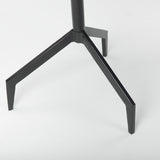 Serre Marble Top 3 Prong Black Metal Base End Table from Mercana - Luna Furniture
