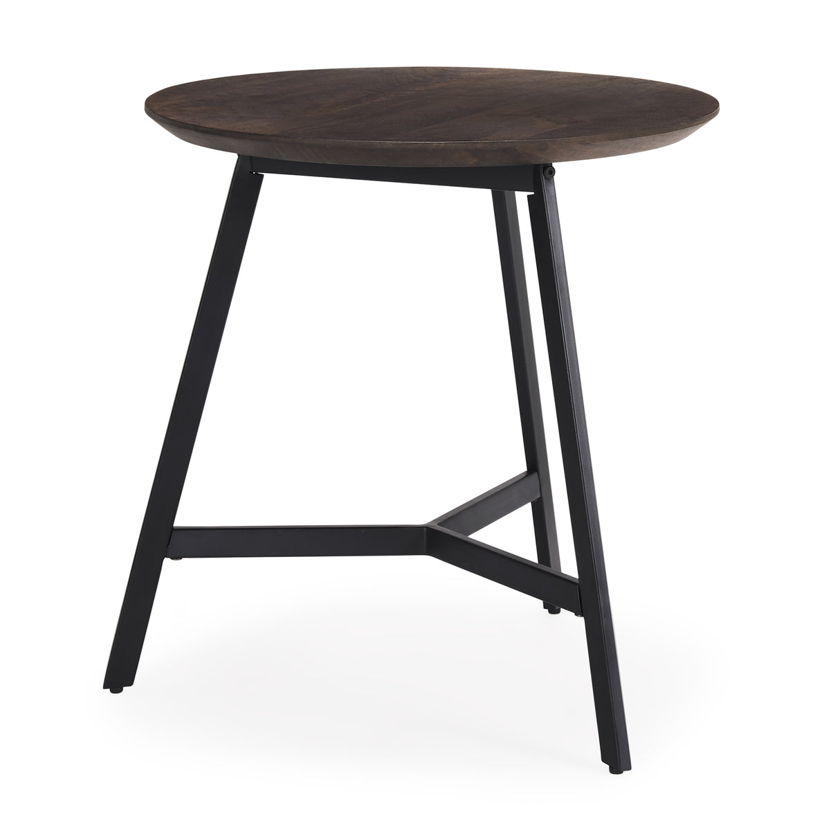 Todd Dark Brown Wood W/ Metal Legs Side Table from Mercana - Luna Furniture