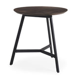 Todd Dark Brown Wood W/ Metal Legs Side Table from Mercana - Luna Furniture