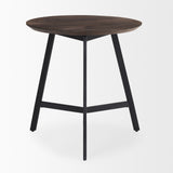 Todd Dark Brown Wood W/ Metal Legs Side Table from Mercana - Luna Furniture