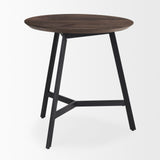 Todd Dark Brown Wood W/ Metal Legs Side Table from Mercana - Luna Furniture