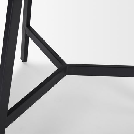 Todd Dark Brown Wood W/ Metal Legs Side Table from Mercana - Luna Furniture