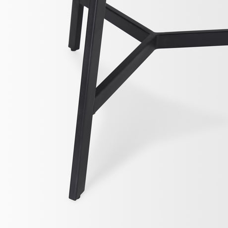 Todd Dark Brown Wood W/ Metal Legs Side Table from Mercana - Luna Furniture