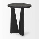 Mattius Black Wood Accent Table from Mercana - Luna Furniture