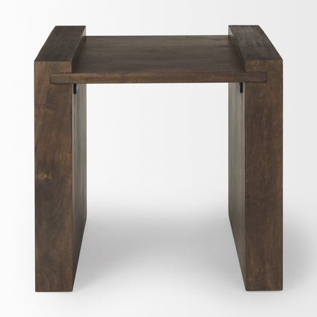 Athelia Dark Brown Wood Accent Table from Mercana - Luna Furniture