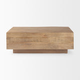 Hayden Light Brown Wood Rectangular Coffee Table from Mercana - Luna Furniture