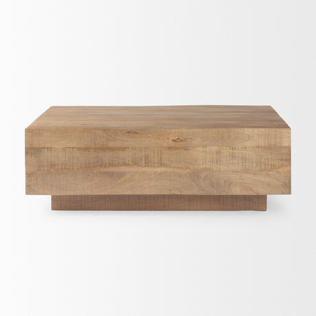 Hayden Light Brown Wood Rectangular Coffee Table from Mercana - Luna Furniture