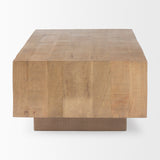 Hayden Light Brown Wood Rectangular Coffee Table from Mercana - Luna Furniture