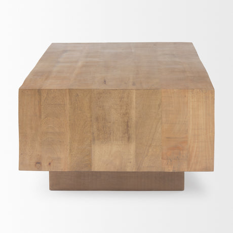 Hayden Light Brown Wood Rectangular Coffee Table from Mercana - Luna Furniture