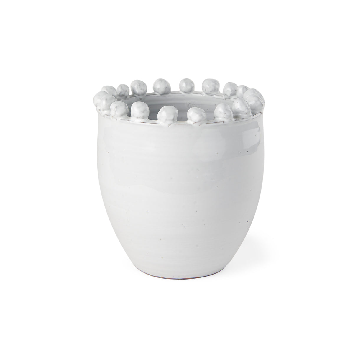 Basin Small Off-White Glazed Vase from Mercana - Luna Furniture