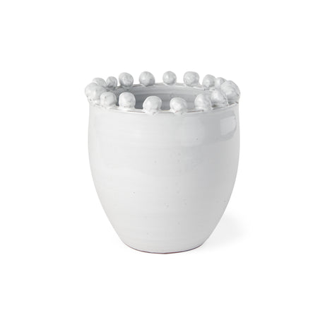 Basin Small Off-White Glazed Vase from Mercana - Luna Furniture