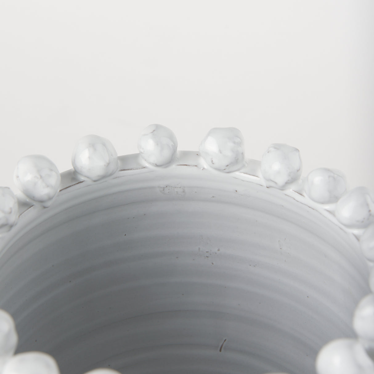 Basin Small Off-White Glazed Vase from Mercana - Luna Furniture