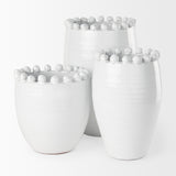 Basin Small Off-White Glazed Vase from Mercana - Luna Furniture