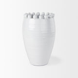 Basin Medium Off-White Glazed Vase from Mercana - Luna Furniture