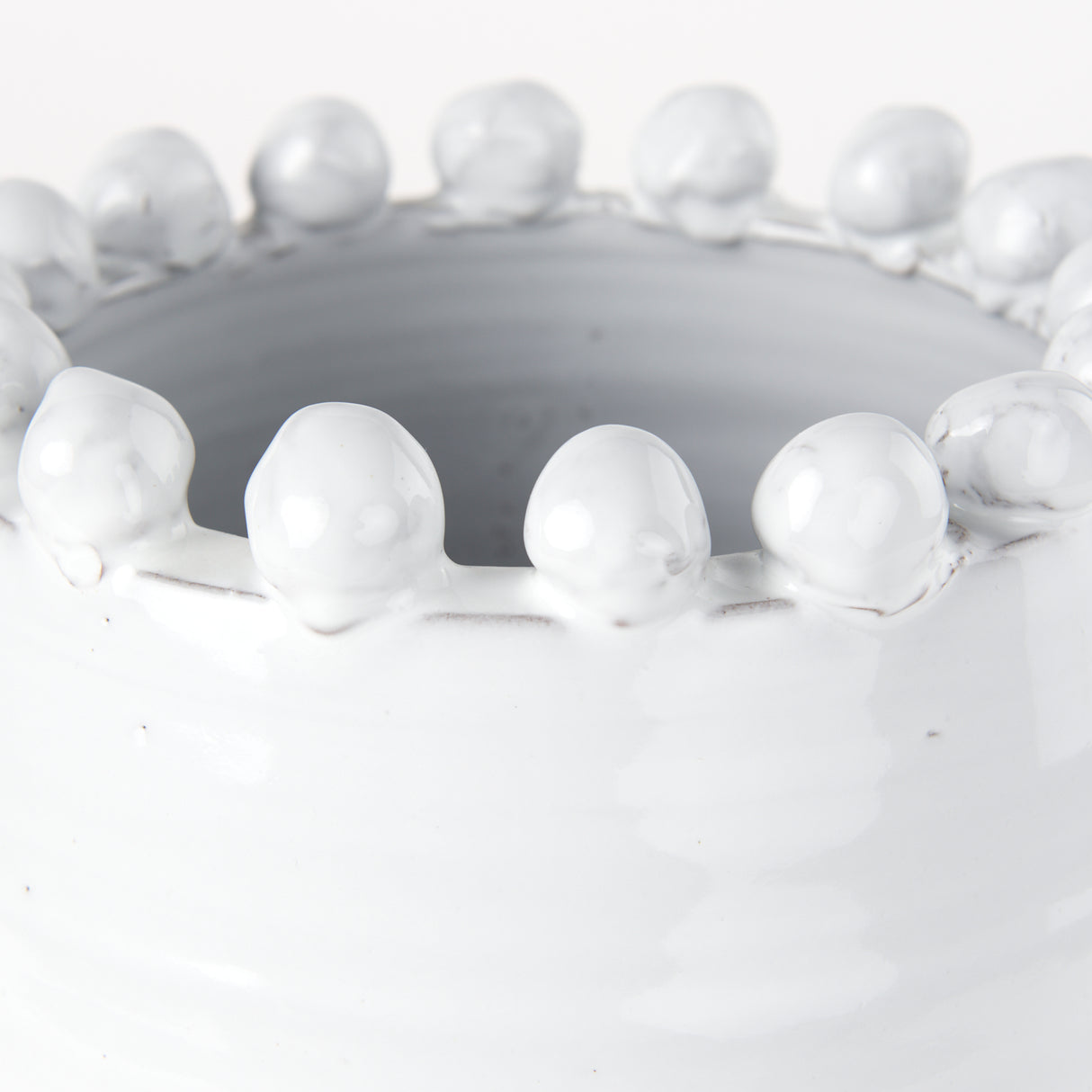 Basin Medium Off-White Glazed Vase from Mercana - Luna Furniture