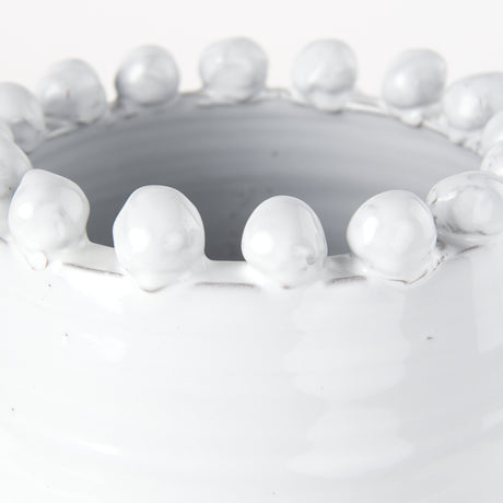 Basin Medium Off-White Glazed Vase from Mercana - Luna Furniture