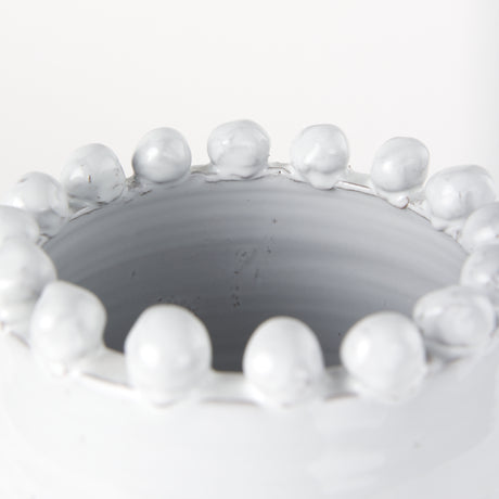 Basin Medium Off-White Glazed Vase from Mercana - Luna Furniture