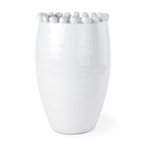 Basin Large Off-White Glazed Vase from Mercana - Luna Furniture
