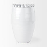 Basin Large Off-White Glazed Vase from Mercana - Luna Furniture