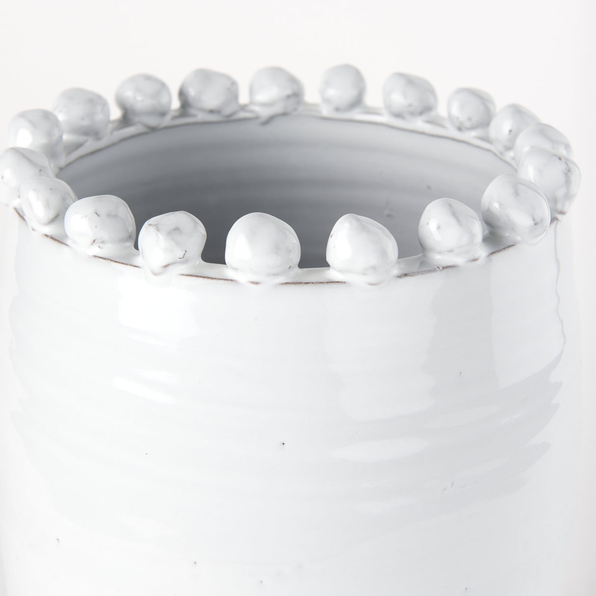 Basin Large Off-White Glazed Vase from Mercana - Luna Furniture