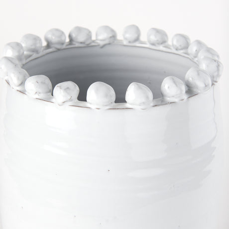 Basin Large Off-White Glazed Vase from Mercana - Luna Furniture