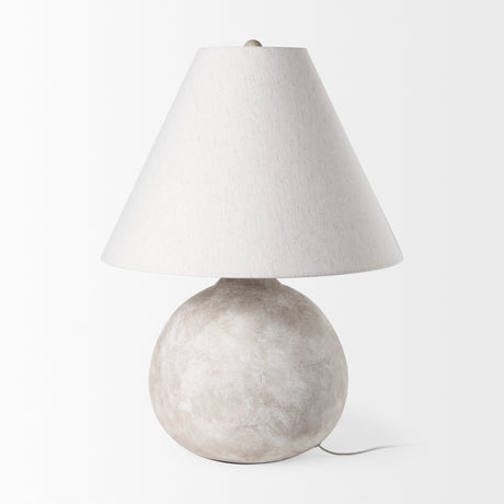 Mehdi Cream Ceramic Table Lamp from Mercana - Luna Furniture