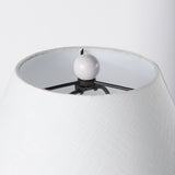 Mehdi White Ceramic Table Lamp from Mercana - Luna Furniture
