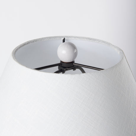 Mehdi White Ceramic Table Lamp from Mercana - Luna Furniture