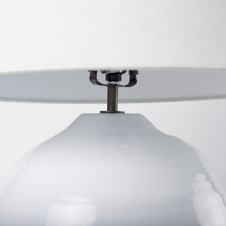 Mehdi White Ceramic Table Lamp from Mercana - Luna Furniture