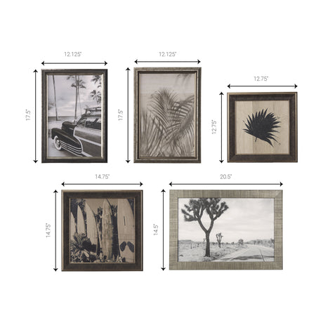 Surf Fence by Mercana Studio a Hand Embellished Textured Framed Art Print from Mercana - Luna Furniture